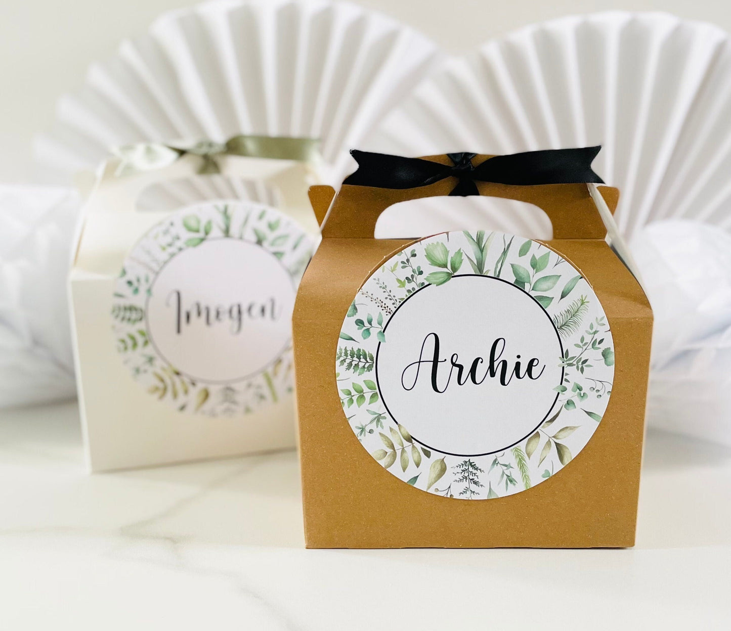 Personalised Wedding Favour Gift Box | Childs Activity | Thank You | LEAVES