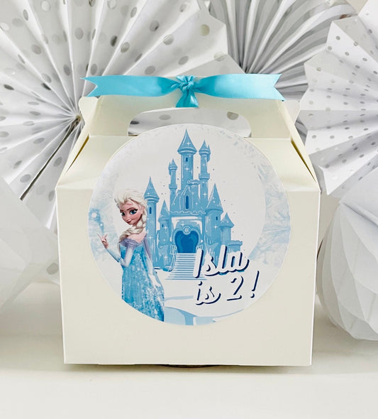 Children's Personalised Birthday Party Box | Goody Treat Box | FROZEN CASTLE