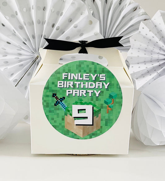 Children's Personalised Birthday Party Box | Goody Treat Box | MINECRAFT