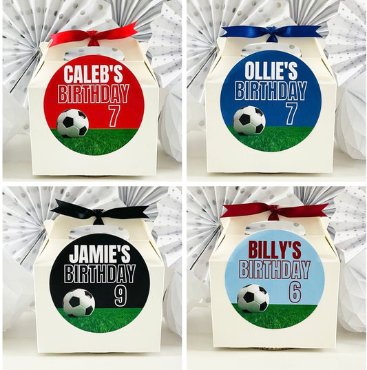 Children's Personalised Birthday Party Box | Goody Treat Box | FOOTBALL