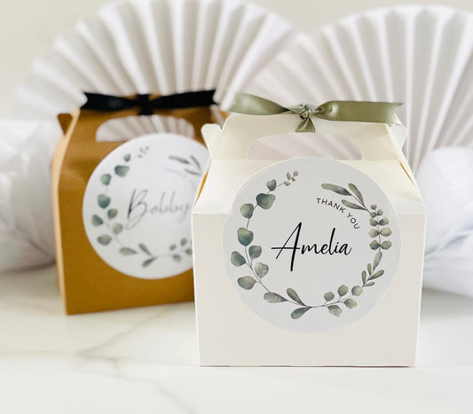 Personalised Wedding Favour Gift Box | Childs Activity | Thank You | EUCALYPTUS