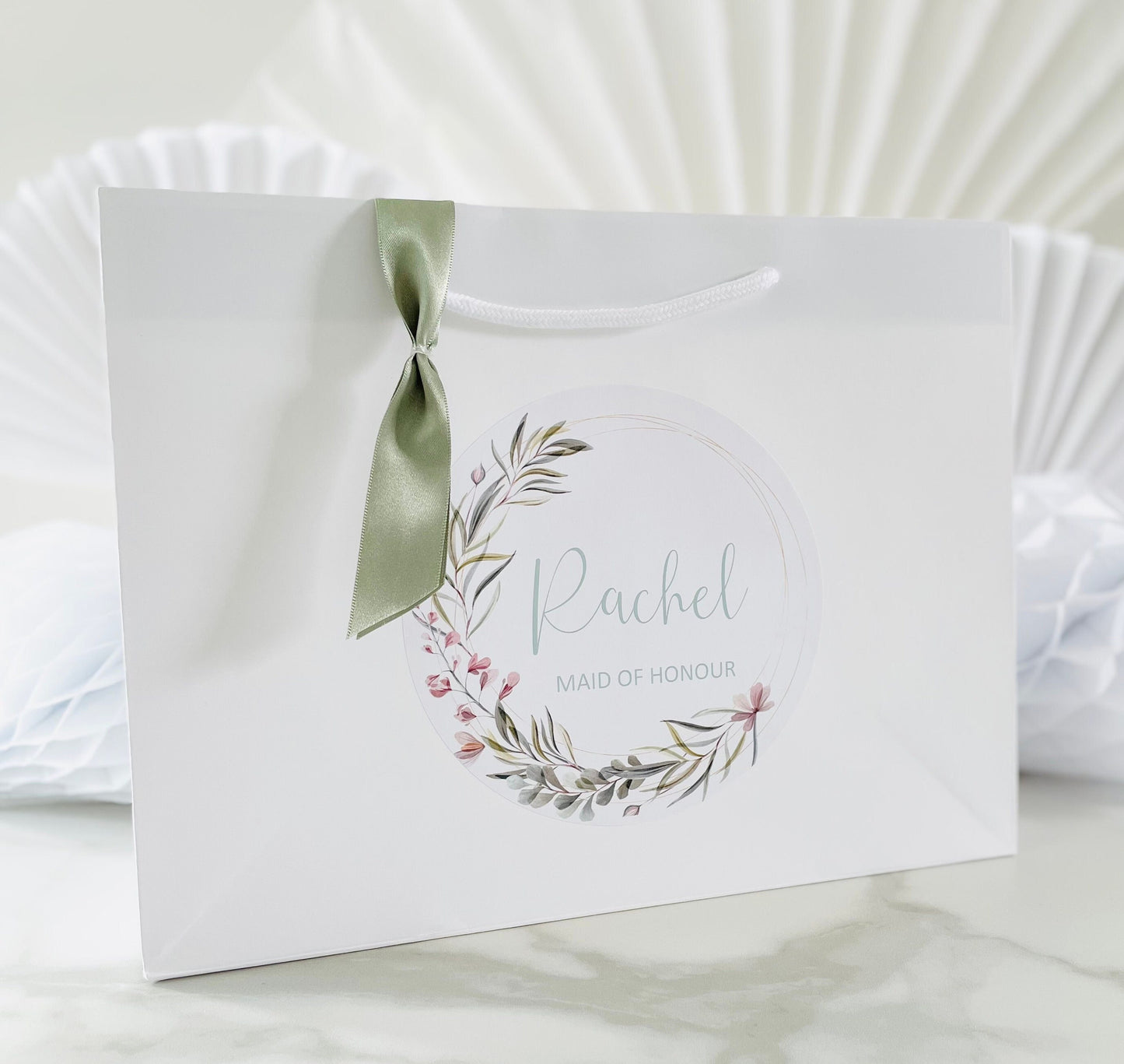 Personalised Wedding Gift Bag | Thank You | Luxury Boutique | DELICATE FLORAL