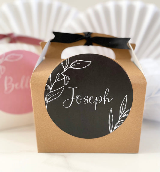 Personalised Wedding Favour Gift Box | Childs Activity | Thank You | WHITE LEAF