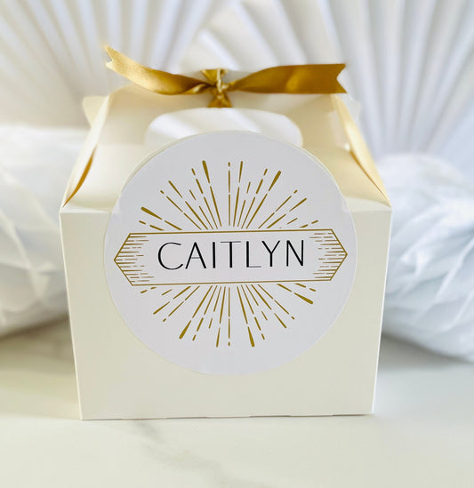 Personalised Wedding Favour Gift Box | Childs Activity | Thank You | GOLD BLAST