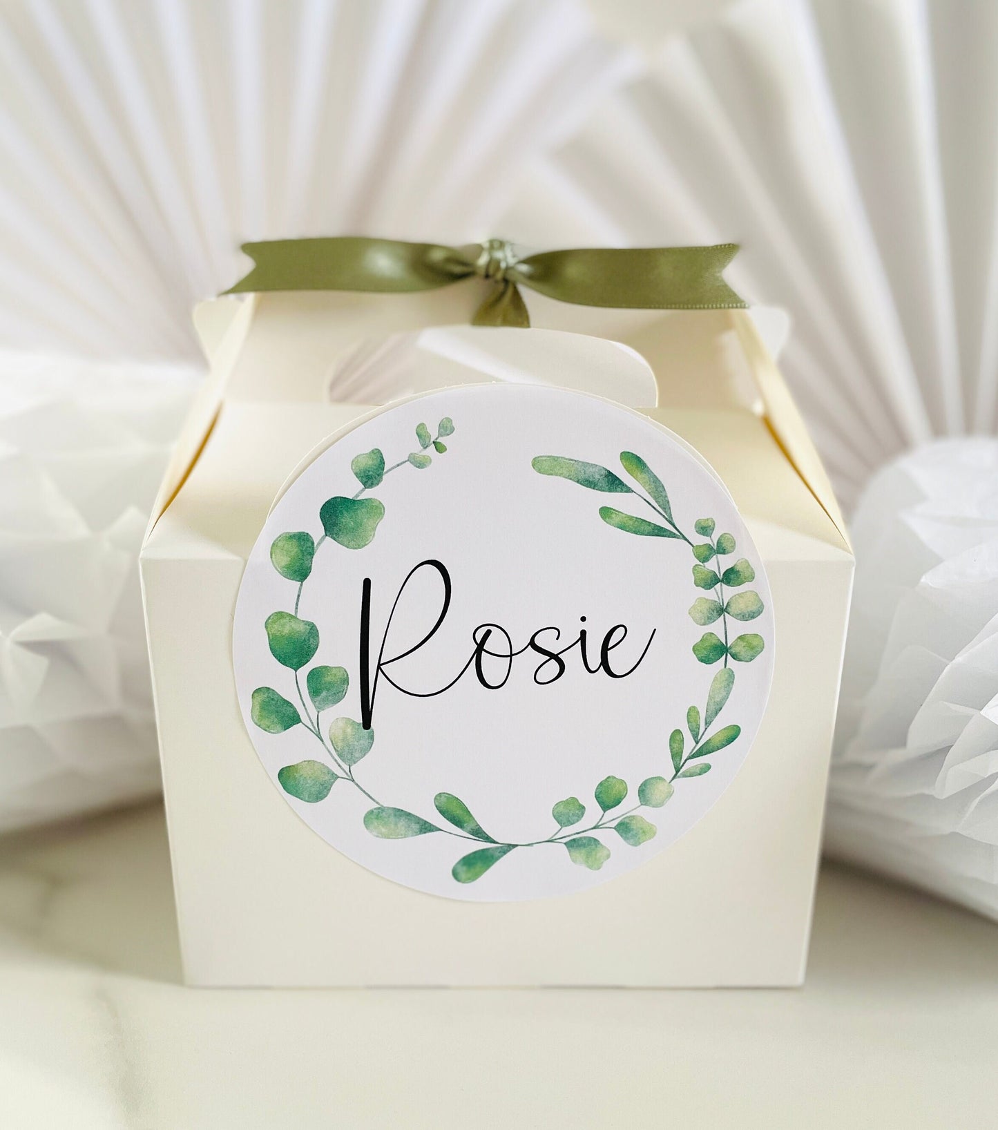 Personalised Childrens Wedding Activity Box and Pack | Table Favour | Party Bag | Wedding Favour Gift | Eucalyptus