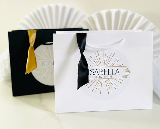 Personalised Wedding Gift Bag | Thank You | Luxury Boutique | GOLD BLAST